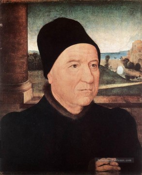 Portrait d’un vieil homme 1470 hollandais Hans Memling Peinture à l'huile